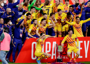برشلونة يتوج بكأس إسبانيا بعد فوزه على أتلتيك بلباو
