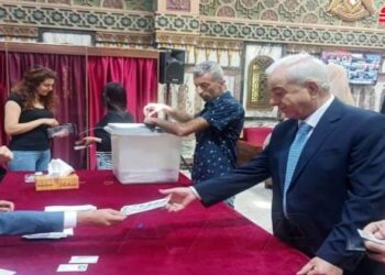 إدلاء المرشح الرئاسي عبدالله سلوم عبدالله بصوته في الانتخابات الرئاسية