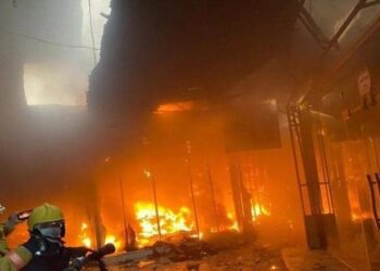 حريق في فندق بمدينة كربلاء