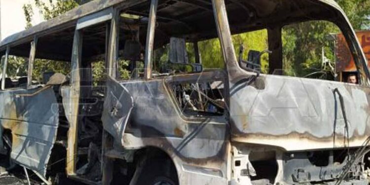 انفجار باص مبيت عسكري قرب مشروع دمر واستشهاد شخص وإصابة 3 آخرين