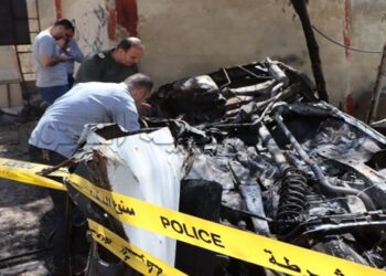 دمشق ..  إصابة ضابط وأربعة عناصر في انفجار سيارة بقسم شرطة برزة